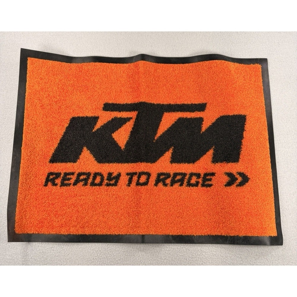 KTM Door Mat Shop Mat Rubber Backed Ready to Race NEW! 27"x19.5"